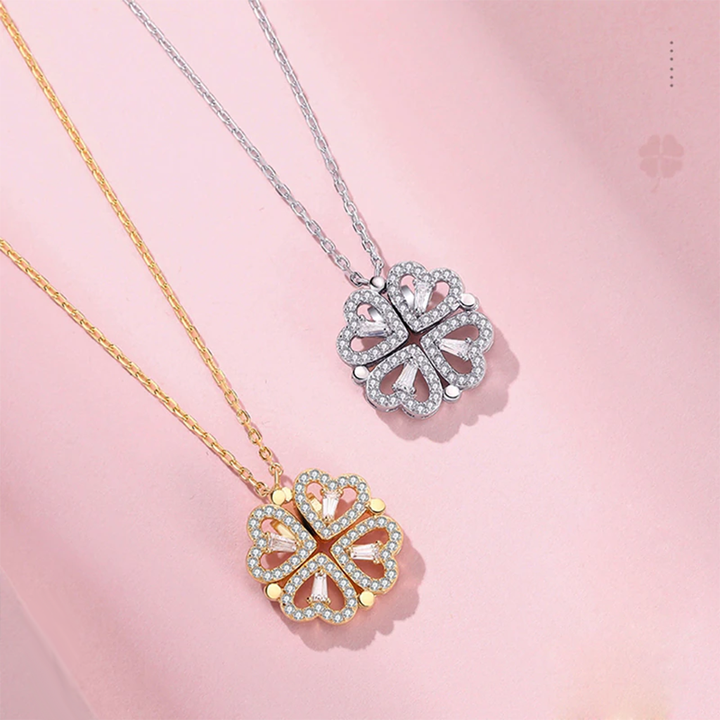 Four-leaf clover necklace for women