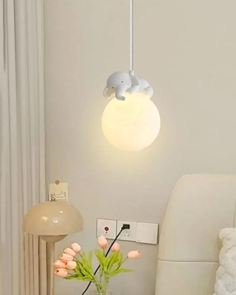 Cute animal-shaped moon pendant lamp - Elephant