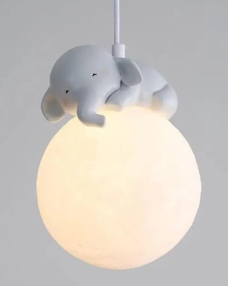 Cute animal-shaped moon pendant lamp - Elephant