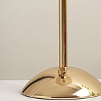Contemporary Scandinavian rechargeable iron fabric cone pleated LED table lamp for bedside