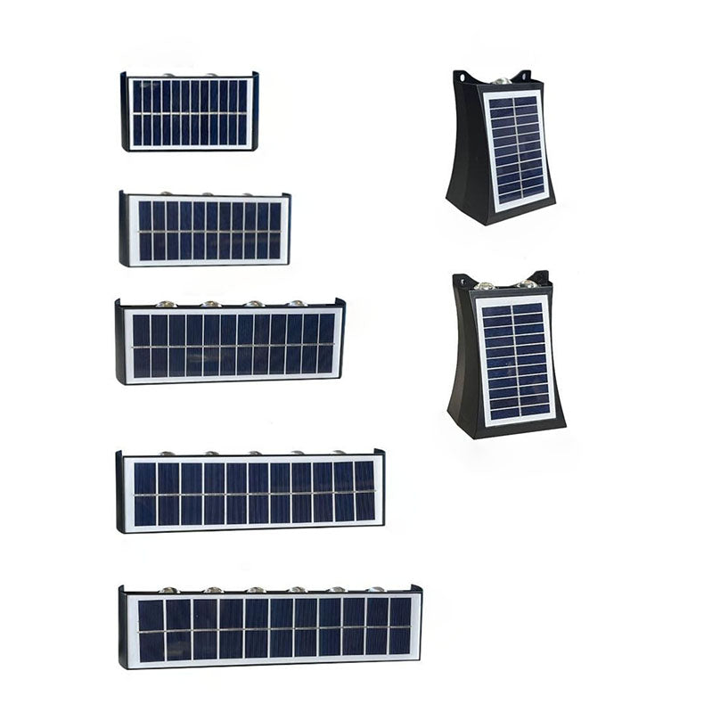 Modern Simplicity Solar Waterproof Rectangular ABS PMMA LED Wall Light Lamp For Outdoor Patio