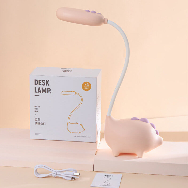 Rechargeable LED Desk Lamp with Cartoon Dinosaur Eye Care