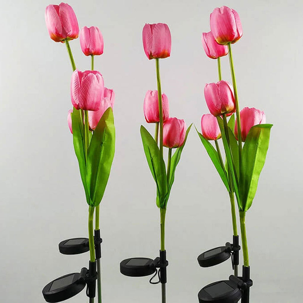 Solar Tulip Lawn Light Outdoor Garden LED Tulip Flower Light Ground Stake Landscape Light