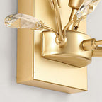 Luminis Wall Light | Luxury Crystal Design | Leaf Motif | 1-Bulb & Modern