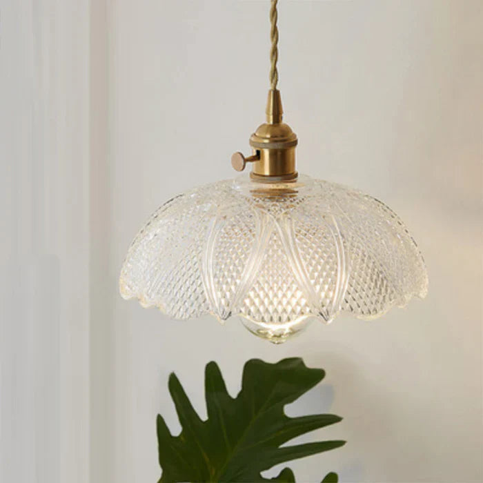OpulentGlow Pendant – Elegant Glass Hanging Lamp