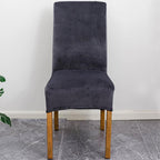 Stretch Velvet XL Size Dining Chair Covers x4 | Soft. Stretchable & Non-Slip for Home Dining Room Decoration