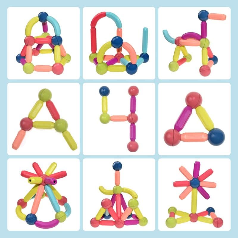 Magnetic creative sticks for imaginative building