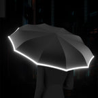 Ring buckle umbrella, Reflective Safety Strip, Sturdy Windproof, Travel Portable