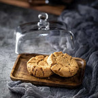 Wooden Butter Dish with Glass Lid – Elegant Tableware