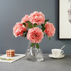 Artificial 5 large head peony flowers