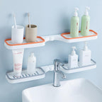 Rotating Bathroom Corner Shelf with Tool-Free Installation and 7 kg Capacity