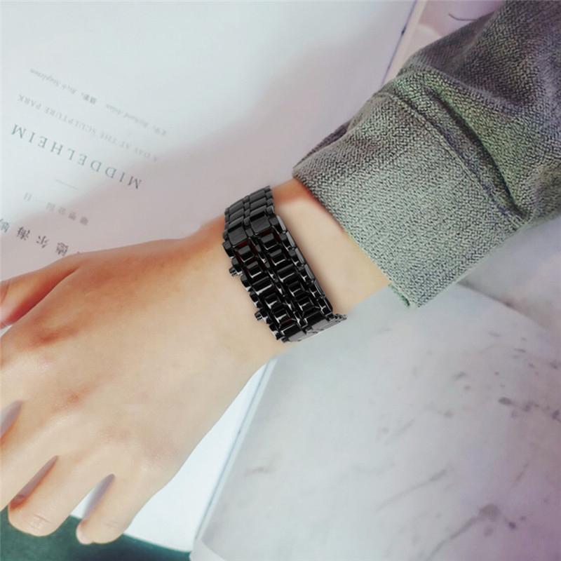 Men's Lava LED Digital Stainless Steel Watch