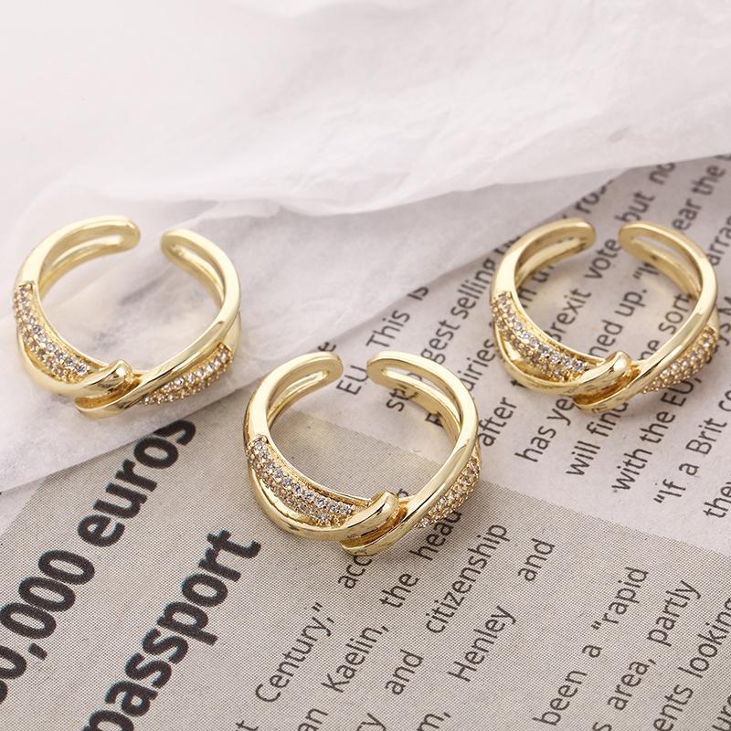 Vintage gold-plated adjustable ring