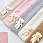 Cute Bear Plush Bib for Adults and Children