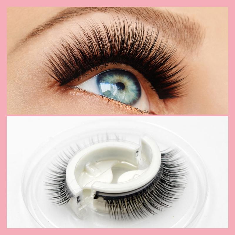 Reusable self-adhesive eyelashes