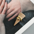 Adjustable Golden Spring Ring