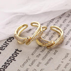 Vintage gold-plated adjustable ring