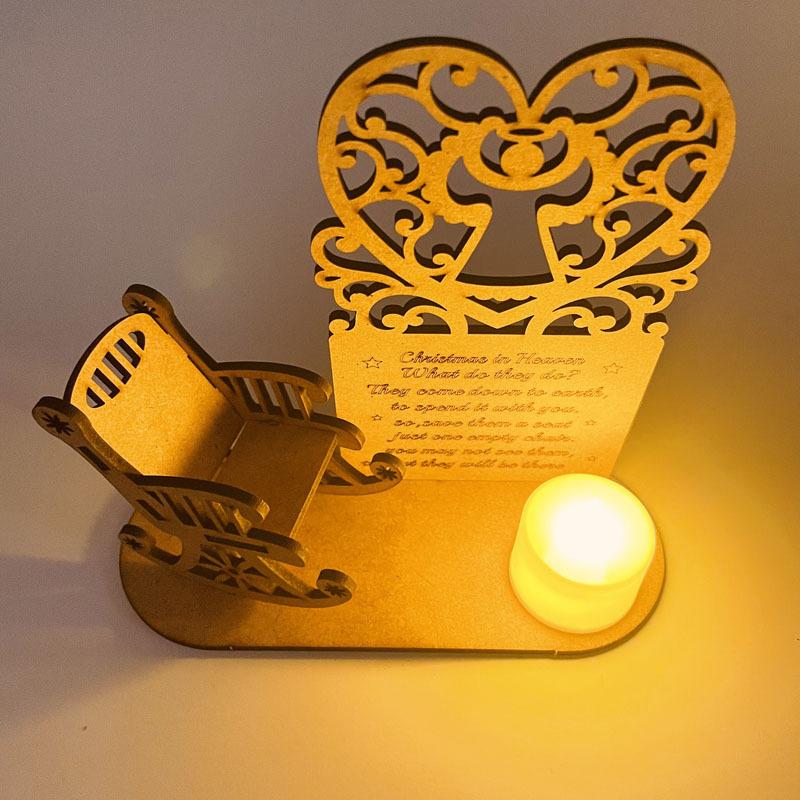 Christmas Memorial Candles Ornament In Memory of Loved Ones