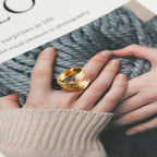 Adjustable Golden Spring Ring