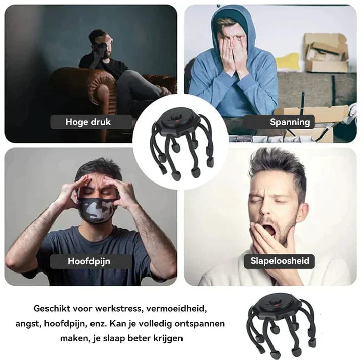 Relaxation massage device for the head
