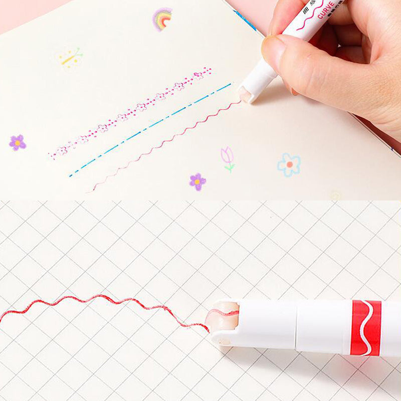 BEST GIFTS FOR CHILDREN - Dual Tip Markers with 6 different curve shapes fine tips