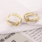 Vintage gold-plated adjustable ring