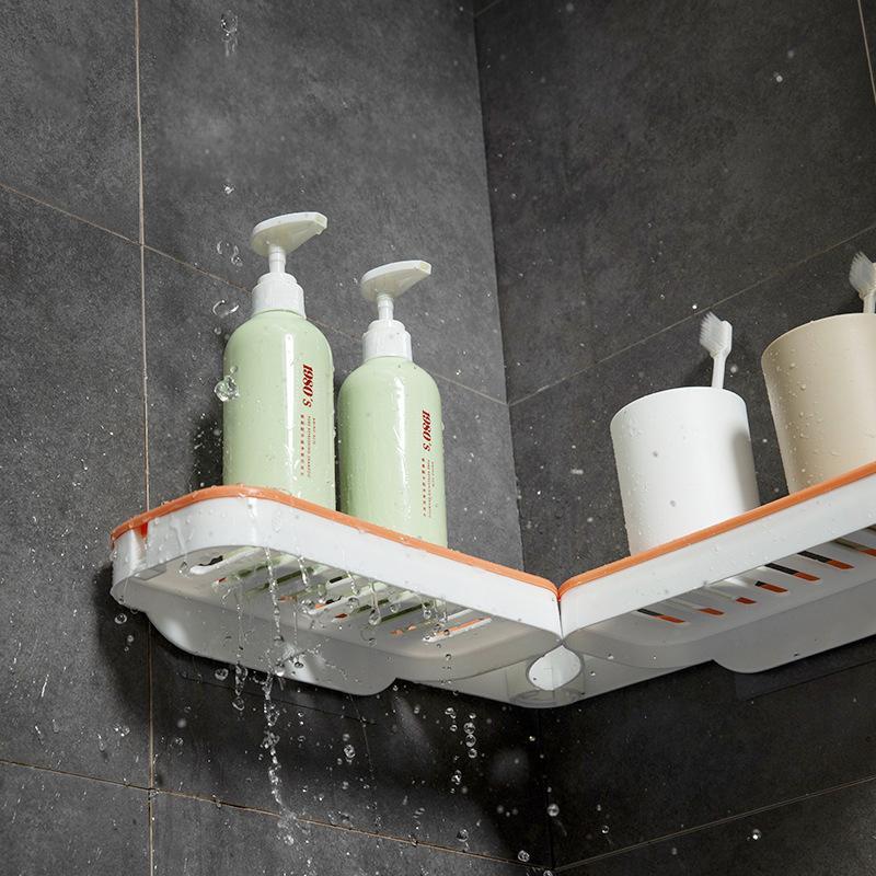 Rotating Bathroom Corner Shelf with Tool-Free Installation and 7 kg Capacity