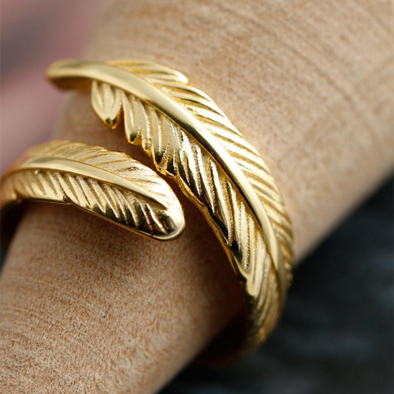 Adjustable Golden Spring Ring