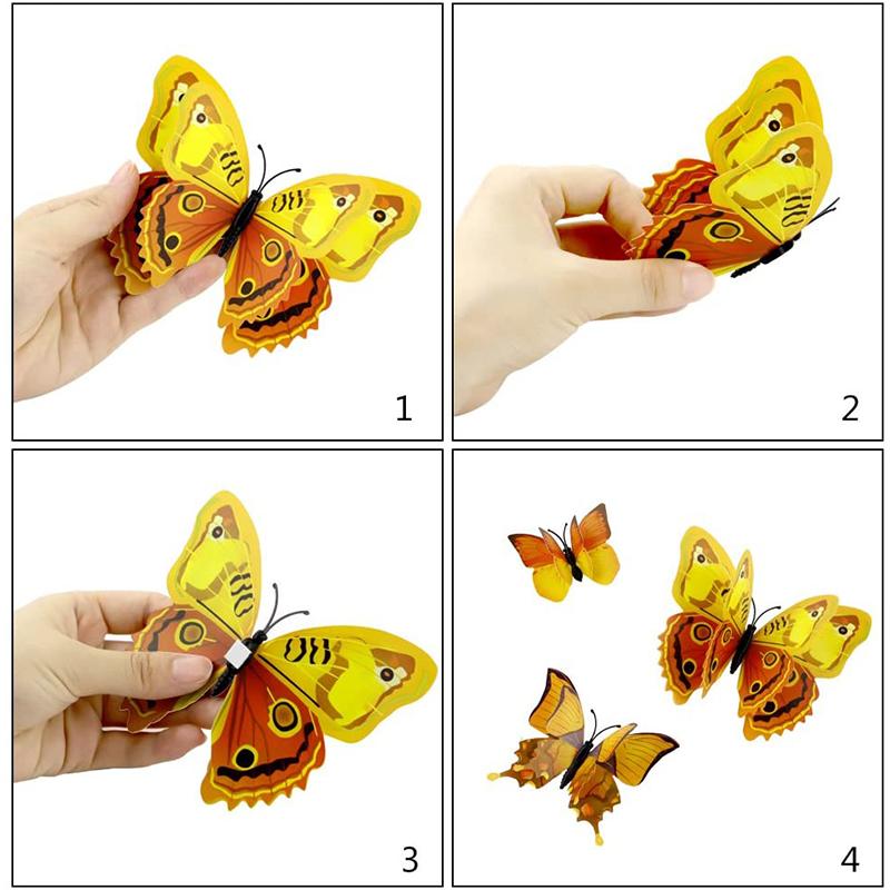 3D Butterfly Wall Mosaic Sticker