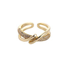 Vintage gold-plated adjustable ring