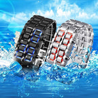 Men's Lava LED Digital Stainless Steel Watch