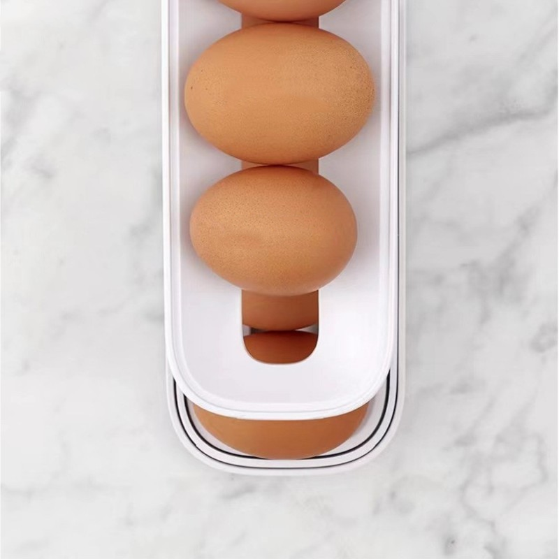 Two-Tier Automatic Rolling Egg Holder, Holds up to 14 Eggs