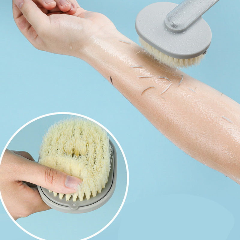 Long-handled bath massage cleaning brush