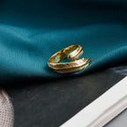Adjustable Golden Spring Ring
