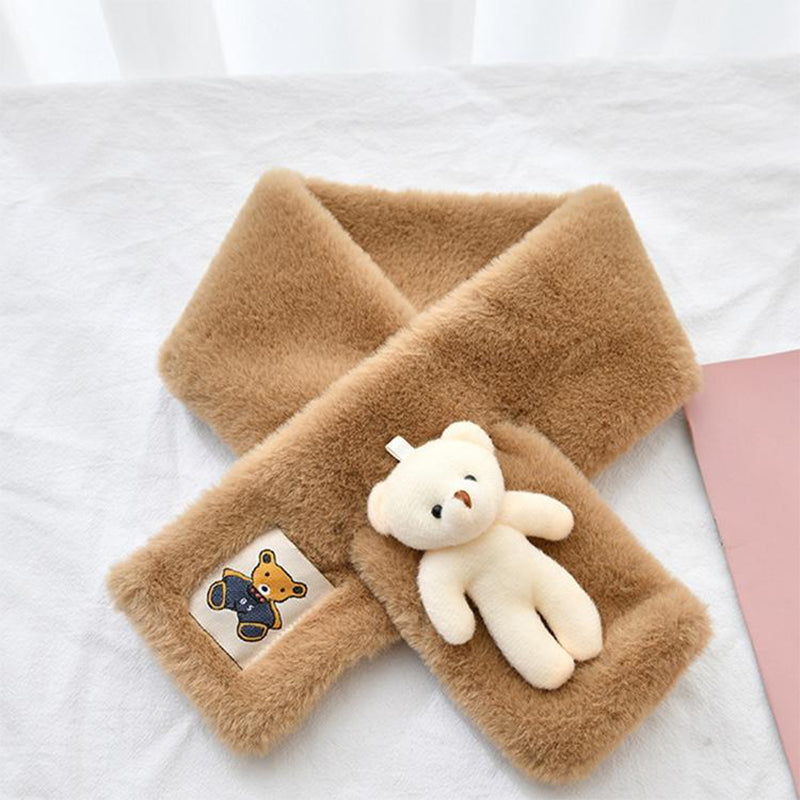 Sweet Bear Plush Scarf for Adults and Children