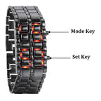 Men's Lava LED Digital Stainless Steel Watch