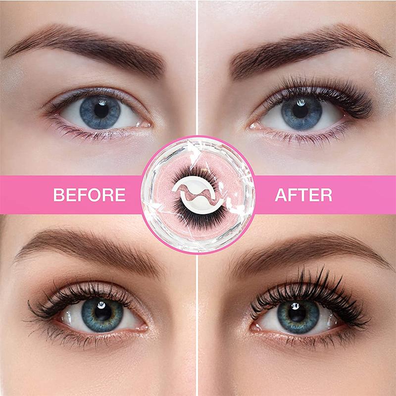 Reusable self-adhesive eyelashes