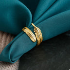 Adjustable Golden Spring Ring