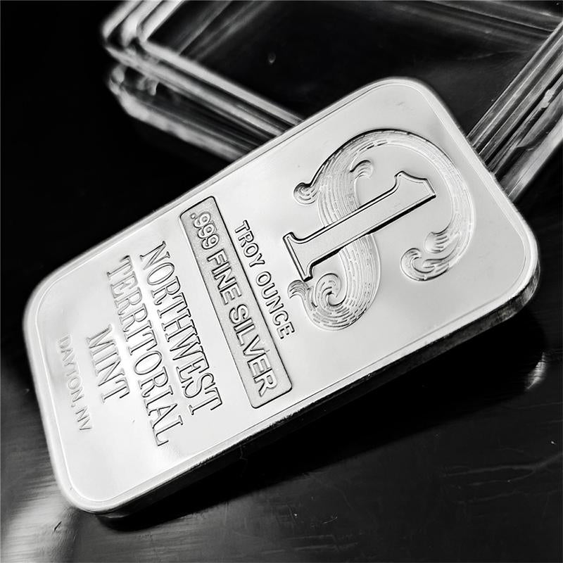 Fine silver-plated bar coin collection