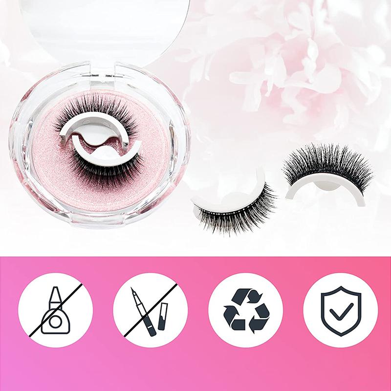 Reusable self-adhesive eyelashes