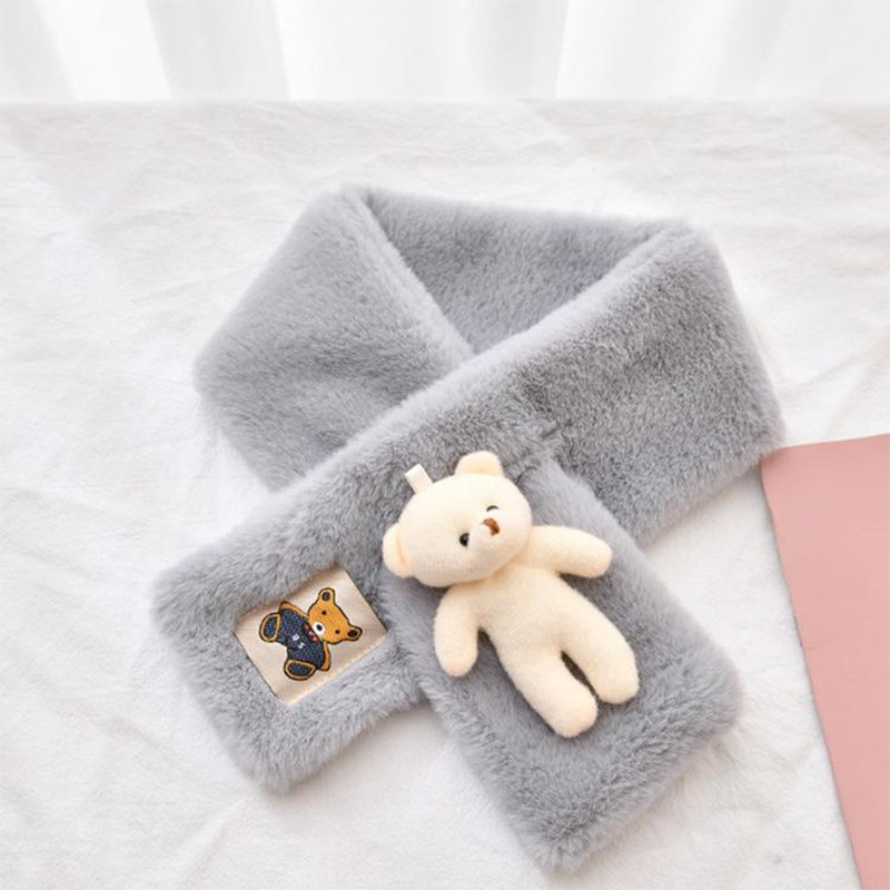 Sweet Bear Plush Scarf for Adults and Children
