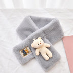 Sweet Bear Plush Scarf for Adults and Children