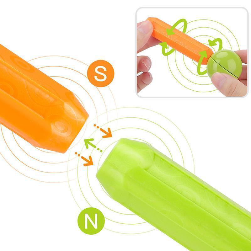Magnetic construction set with balls and rods
