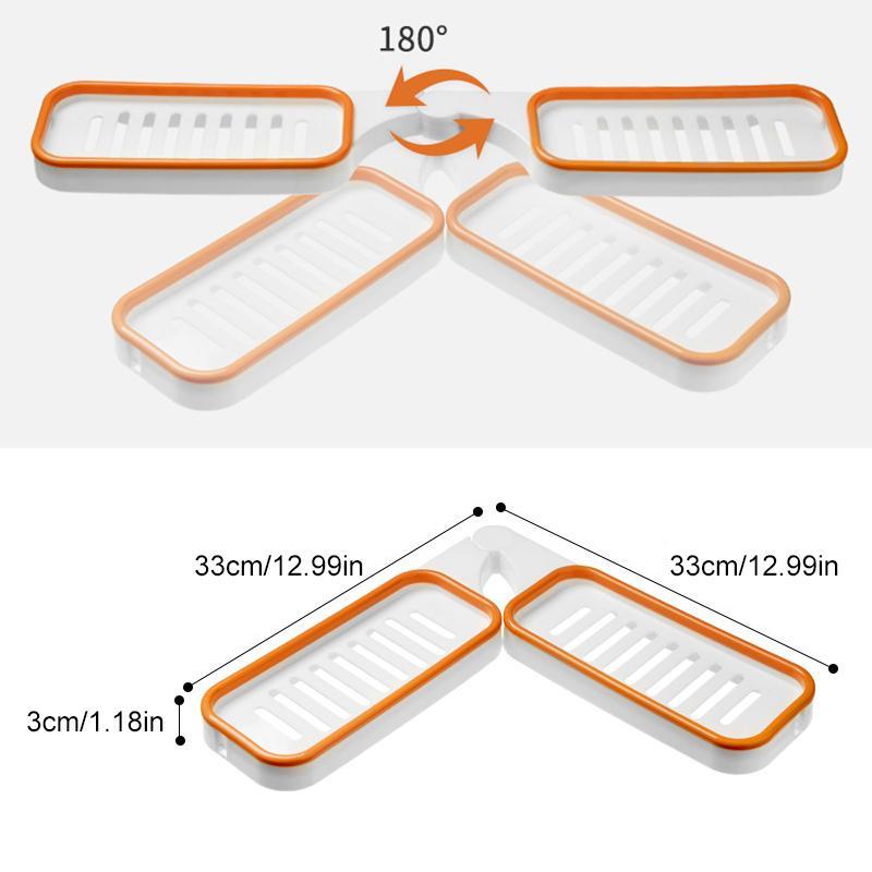 Rotating Bathroom Corner Shelf with Tool-Free Installation and 7 kg Capacity
