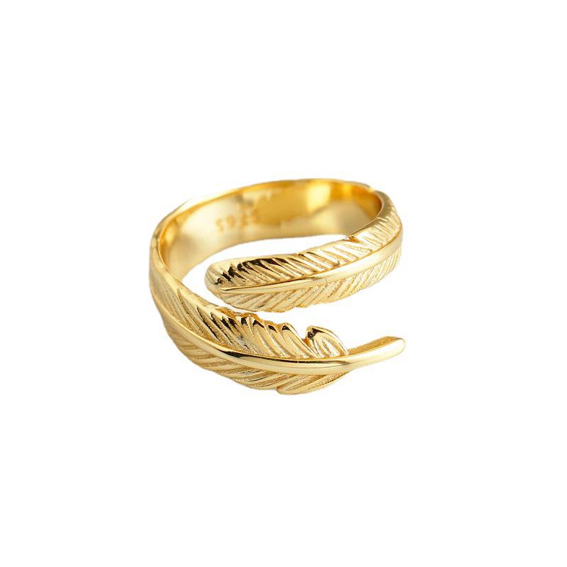Adjustable Golden Spring Ring
