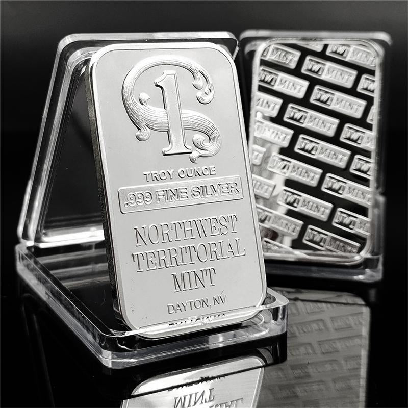 Fine silver-plated bar coin collection