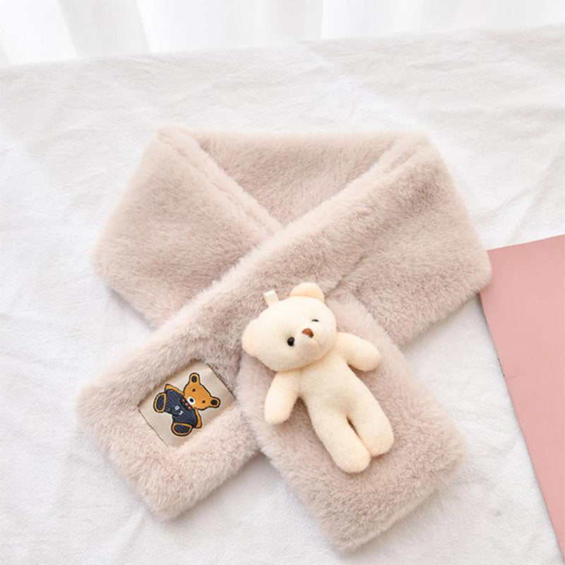 Sweet Bear Plush Scarf for Adults and Children