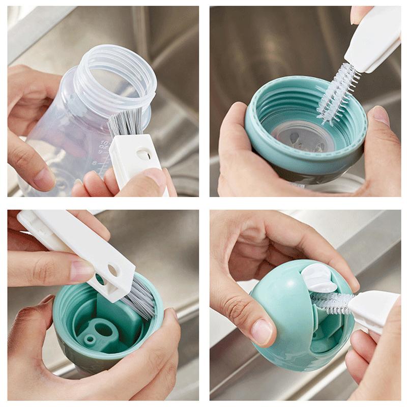 Cup lid cleaning brush