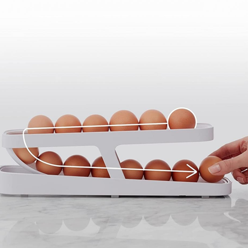 Automatic Scroll Egg Holder Storage Box