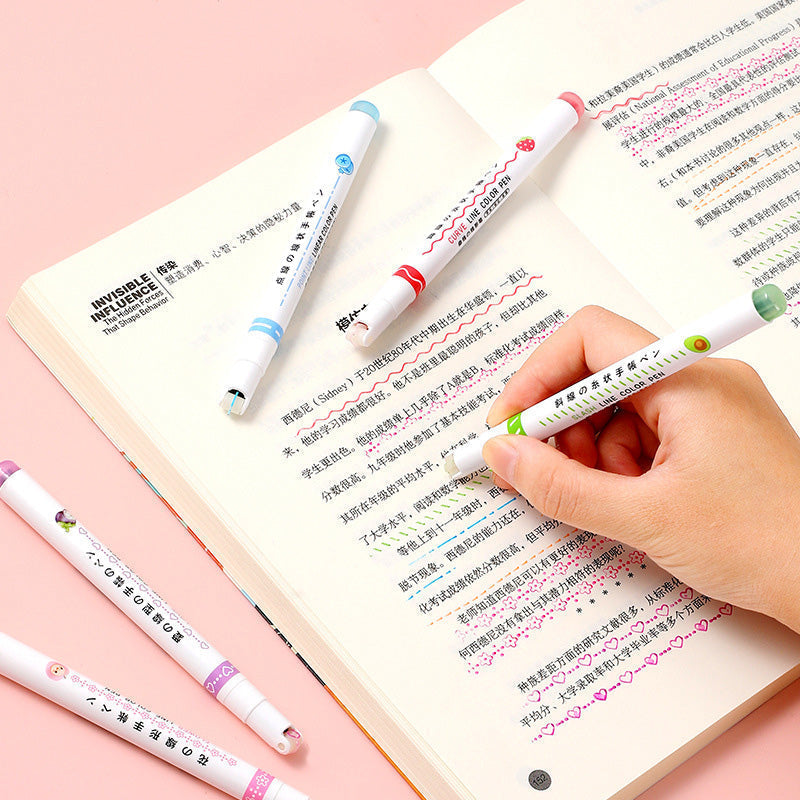BEST GIFTS FOR CHILDREN - Dual Tip Markers with 6 different curve shapes fine tips